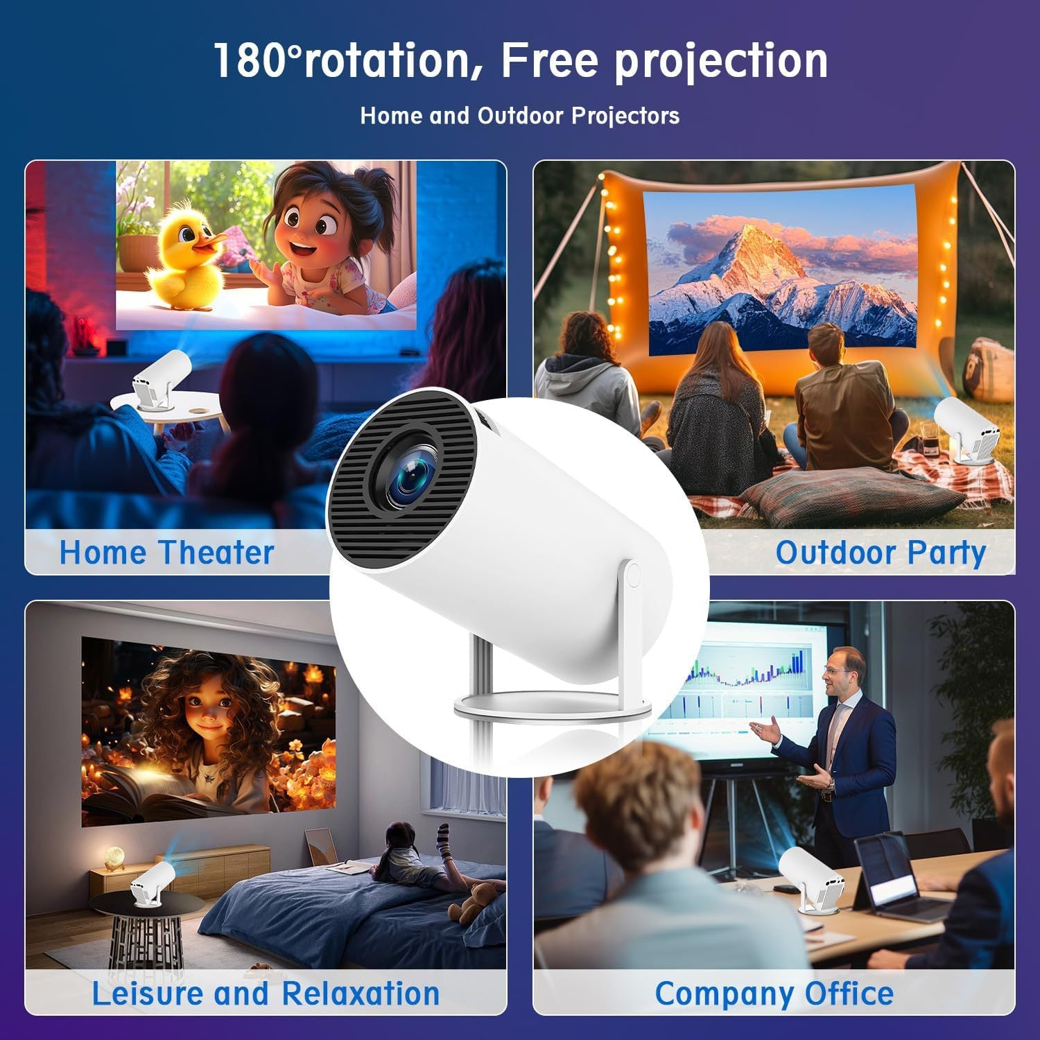 Portable Android 4K Mini Projector